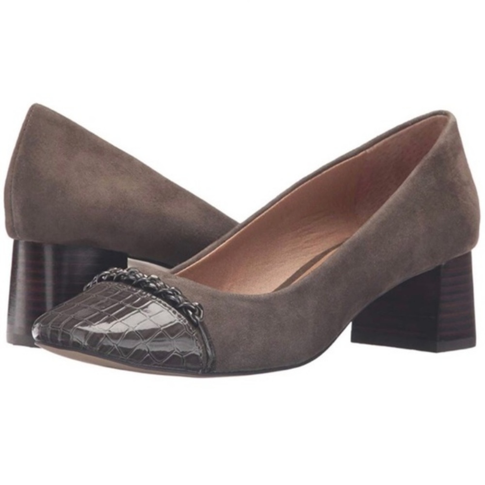 Tahari Women's Ta-Monte Olive Suede Platform Pump